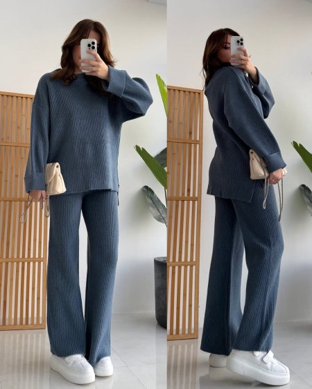 طقم صوف تقيل ودافئ للشتاء