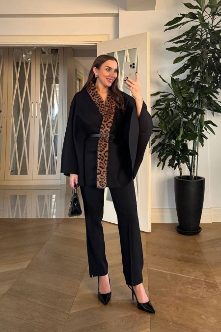 معطف قبة فرو مونومار