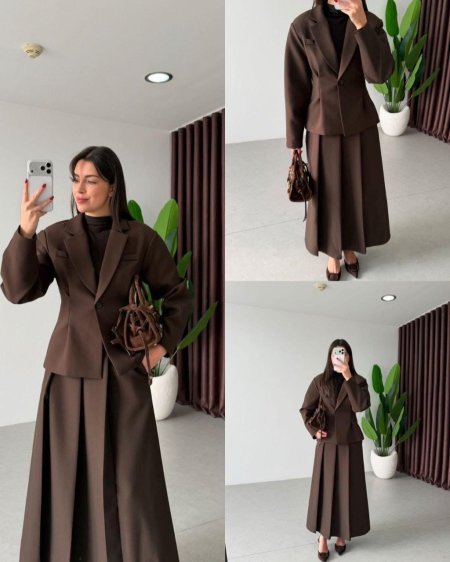 طقم رسمي انيق تنوره🖤