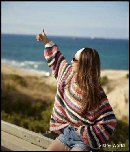 Coastal Rainbow Knit Sweater