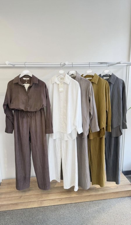 طقم صيفي انيق بنطلون فلو 🌻🌼