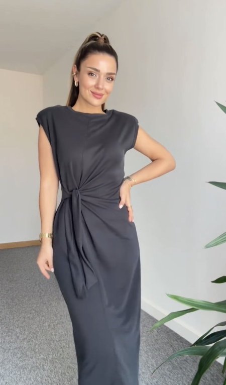 فستان لايكرا ربطه عالخصر