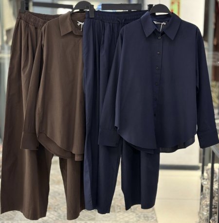 طقم ربيعي سادة عملي ومريح مع 681