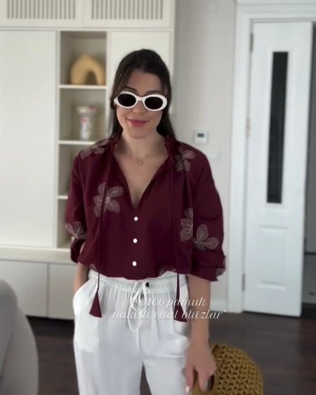 قميص نقشه ورد