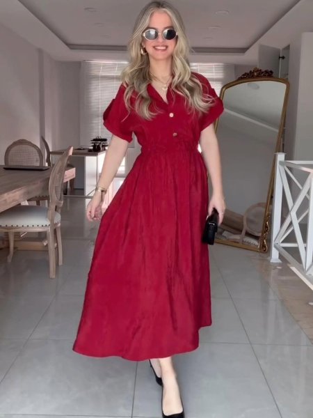 فستان صيفي ساتان