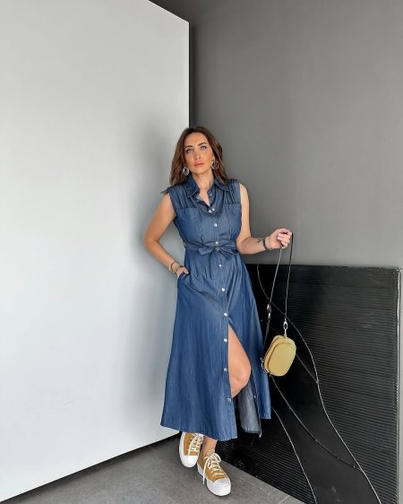 فستان Jeans صيفي مع جياب