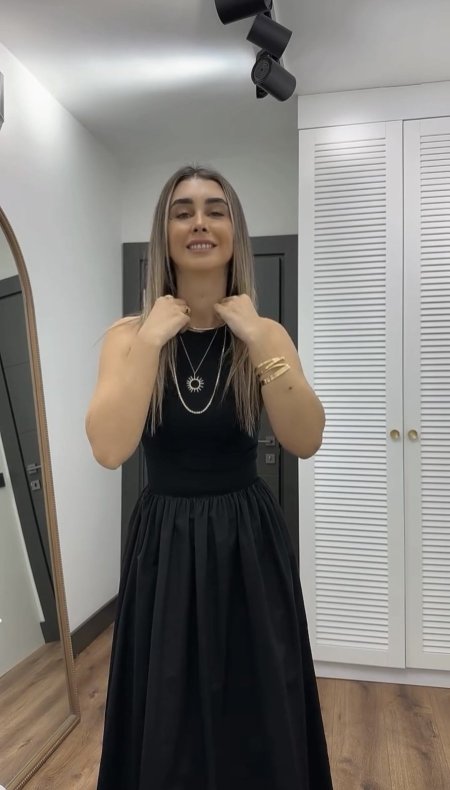 فستان ساتان انيق