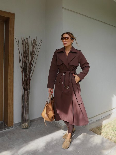 � ترنش كوت طويل كلاسيكي