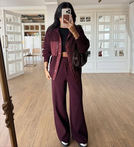 طقم صوف تقيل ودافئ شتوي